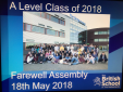 Saying Goodbye and Best Wishes to A Level and BTEC Students